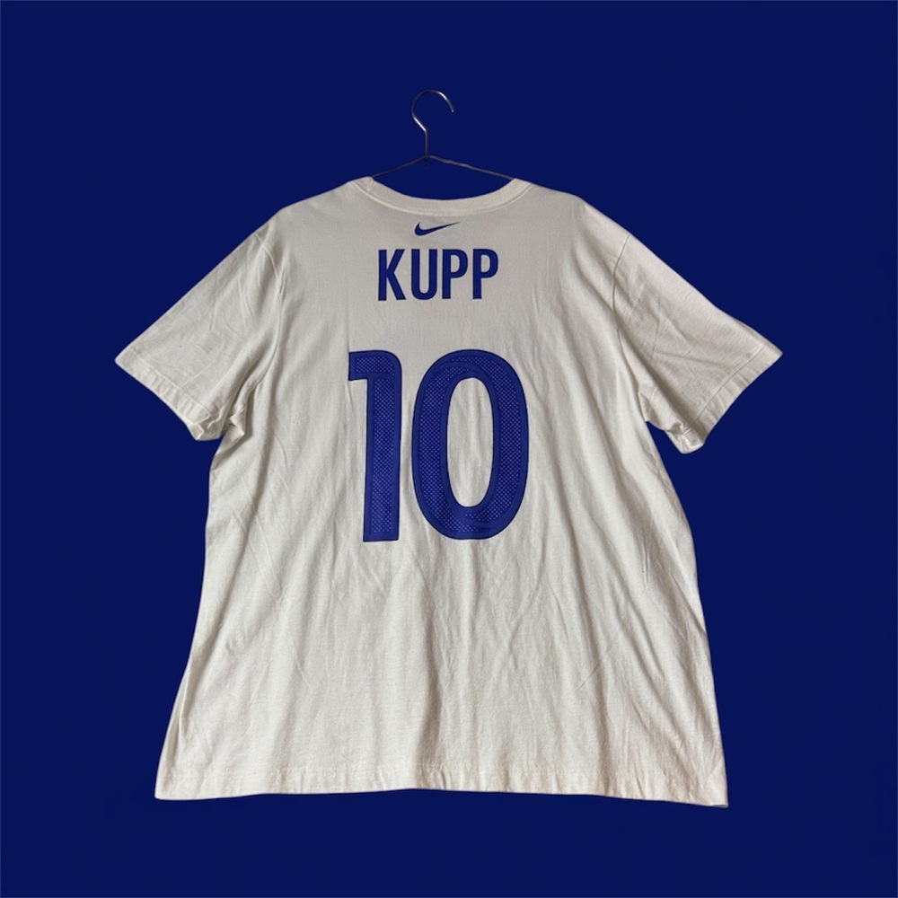 NWOT - Nike White and Blue LA Graphic - Kupp #10 Fan T-Shirt